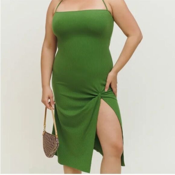 Reformation Hilo Knit Ribbed Midi Halter Dress NWT - Picture 4 of 6